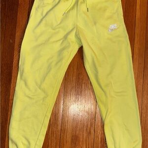 Nike Boys Highlighter Yellow Sweatpants